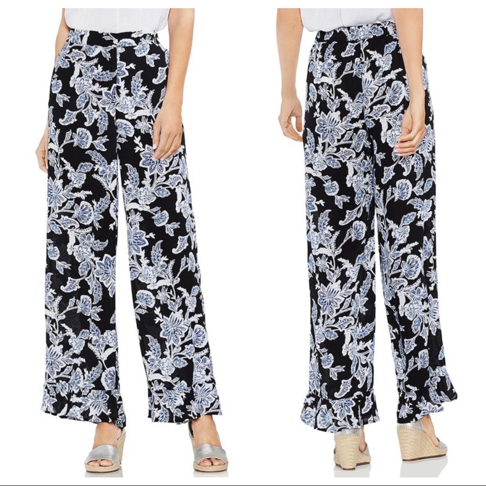 Vince Camuto Crepe Floral Print Casual Pants - Picture 1 of 5